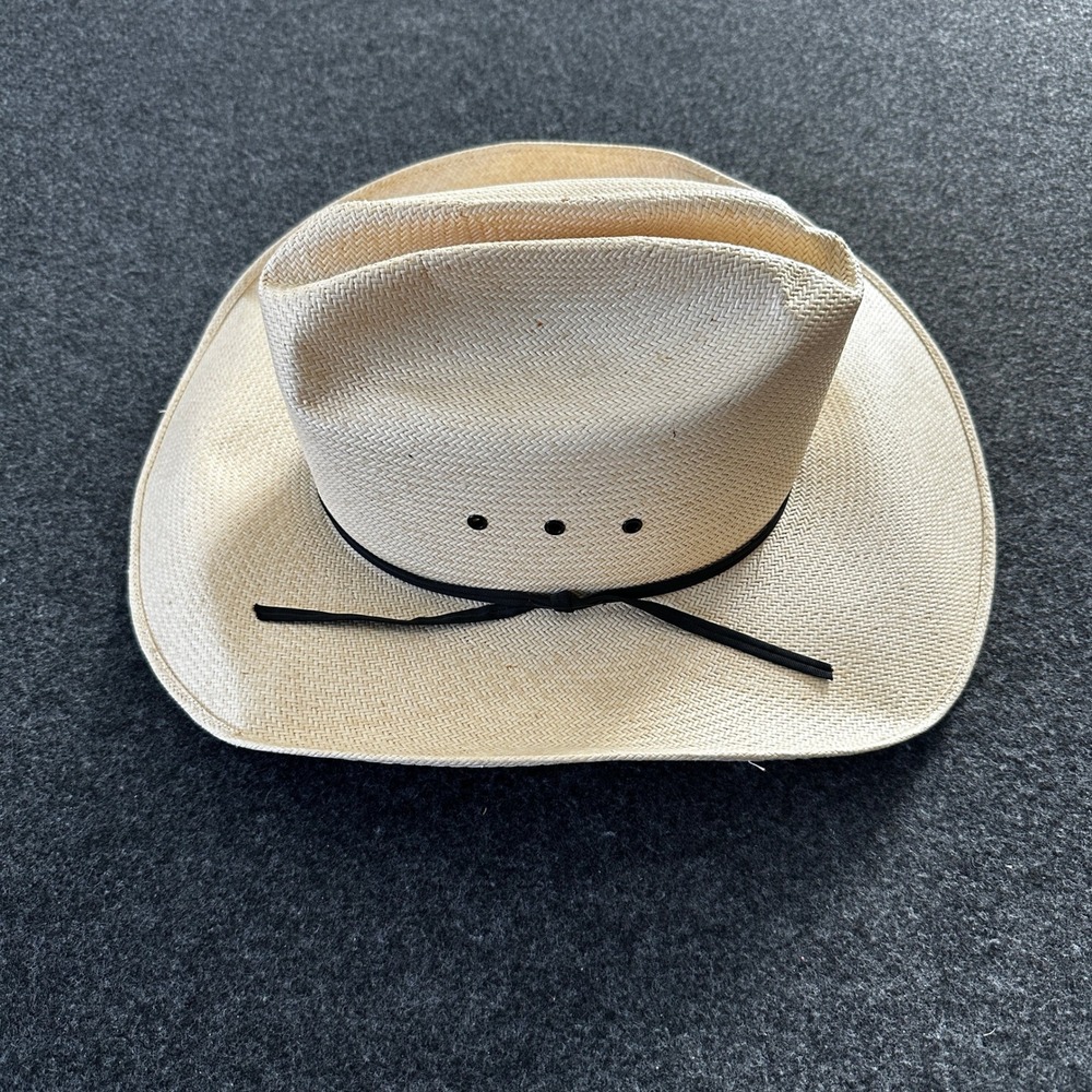 Bailey U-Rollit Straw Cowboy Hat Natural Tan Western Shantung Size 7 3/8